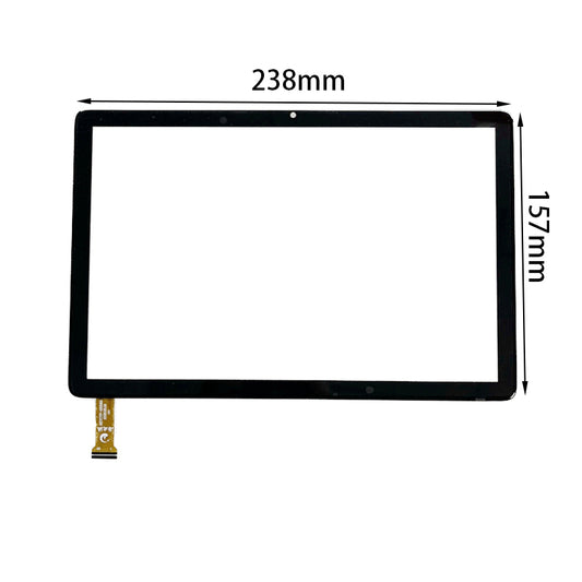 Front view of 10.1 inch replacement touch screen digitizer glass for Pritom Tronpad Tab11 tablet