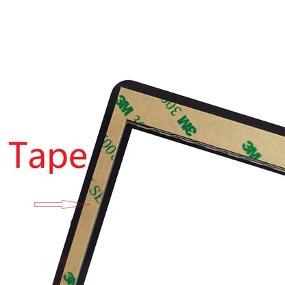 Back view of 10.1" touch glass for ZEKI TBOG1034B with adhesive tape